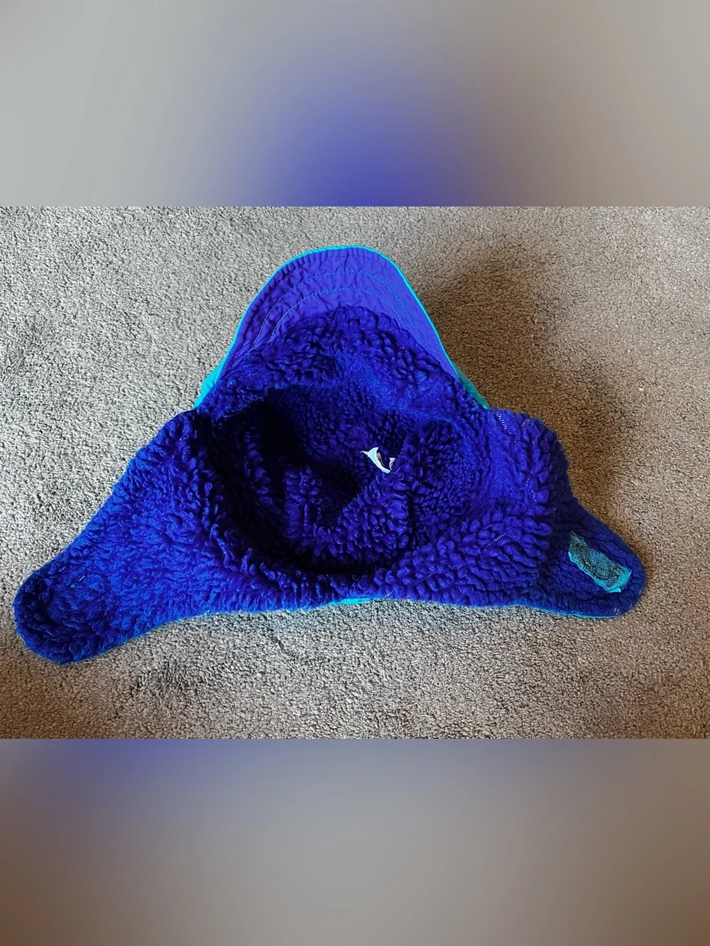 Vintage Columbia Youth S/M Teal Sherpa Winter Hat